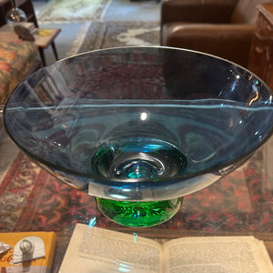 Postmodern Blue & Green Bowl by Bo Borgström for Åseda, Sweden, 1960s