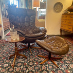 H.W. Klein Leather Lounge Chair and Ottoman