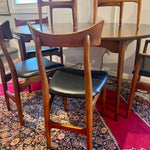 Midcentury Modern Walnut Dining Table & Six Chairs