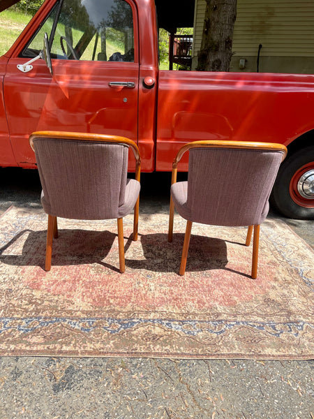 Vintage Ward Bennett for Brickel Furniture Designer Upholstered Chairs