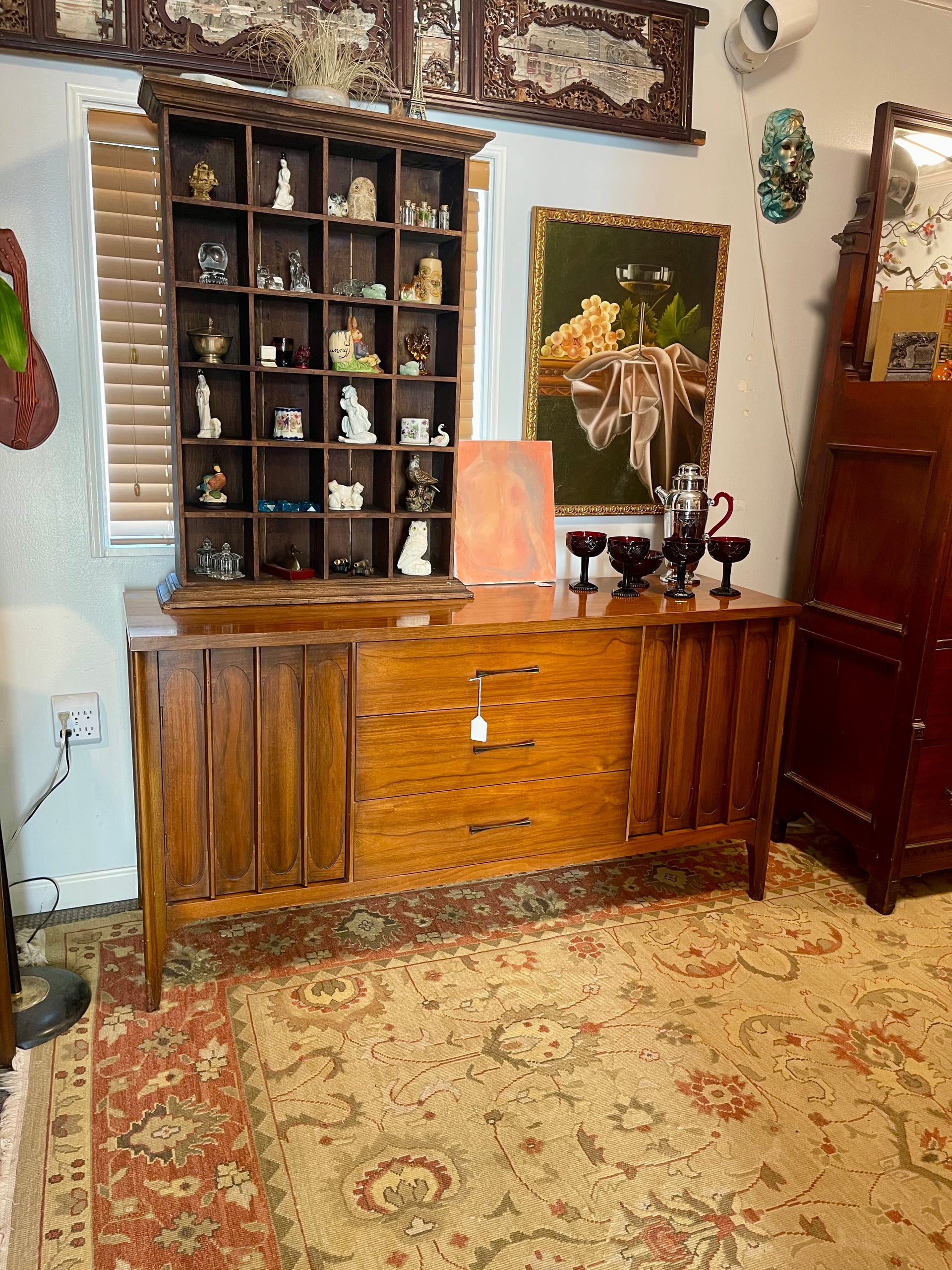 Midcentury Modern Petite Walnut Credenza