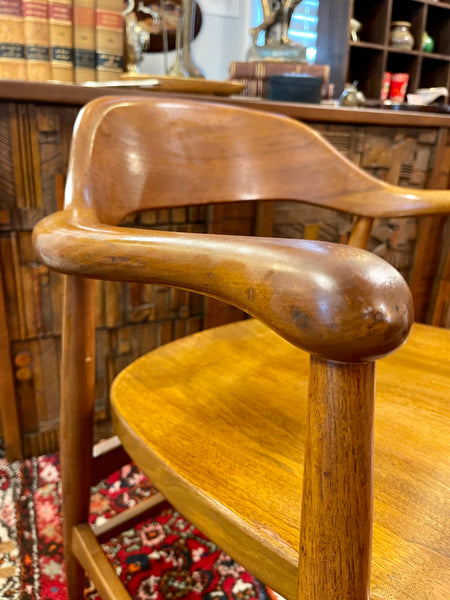 Johnson Chair Co. Midcentury Modern Solid Walnut Armchair