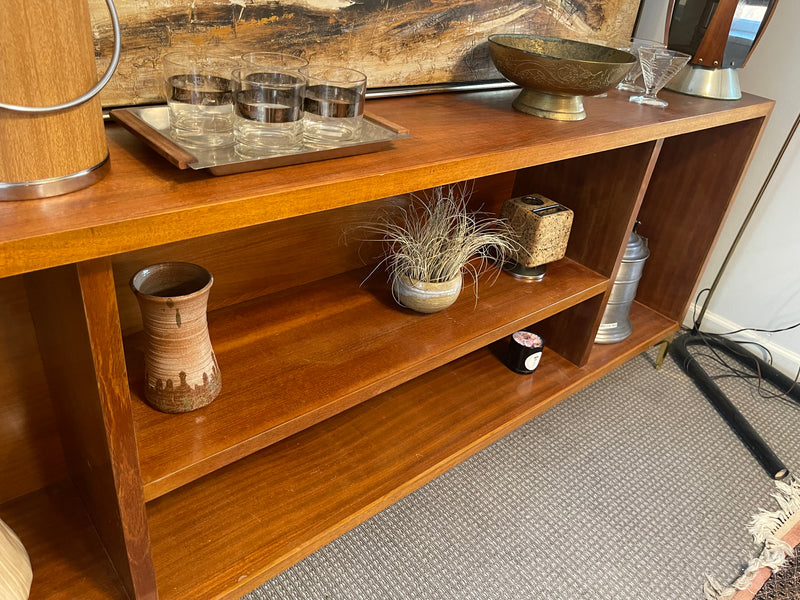 Reclaimed Antique Walnut Low Bookshelf or Media Stand