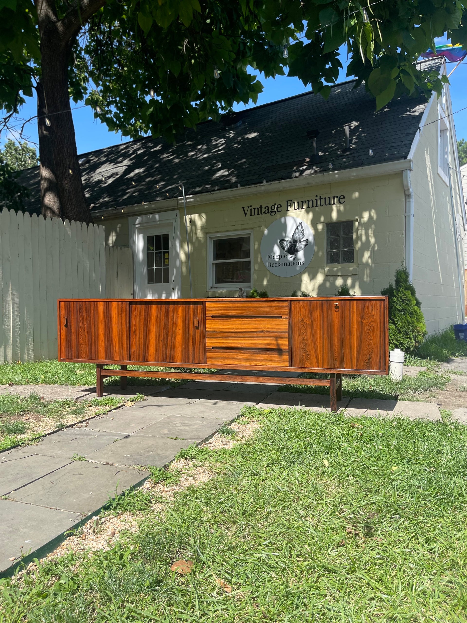 Scandinavian Modern Large Rosewood Credenza by Nils Jonsson for Troeds