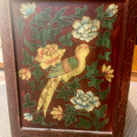 Petite Painted Asiatic Cabinet with Flower and Bird Motif