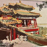 Vintage Hand-Stitched Pagoda on the River Artwork