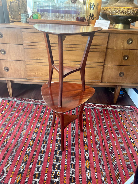 Midcentury Modern Red Mahogany Side Tables