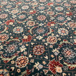 Vintage Aquamarine, Red and Blue Hand Knotted Area Rug