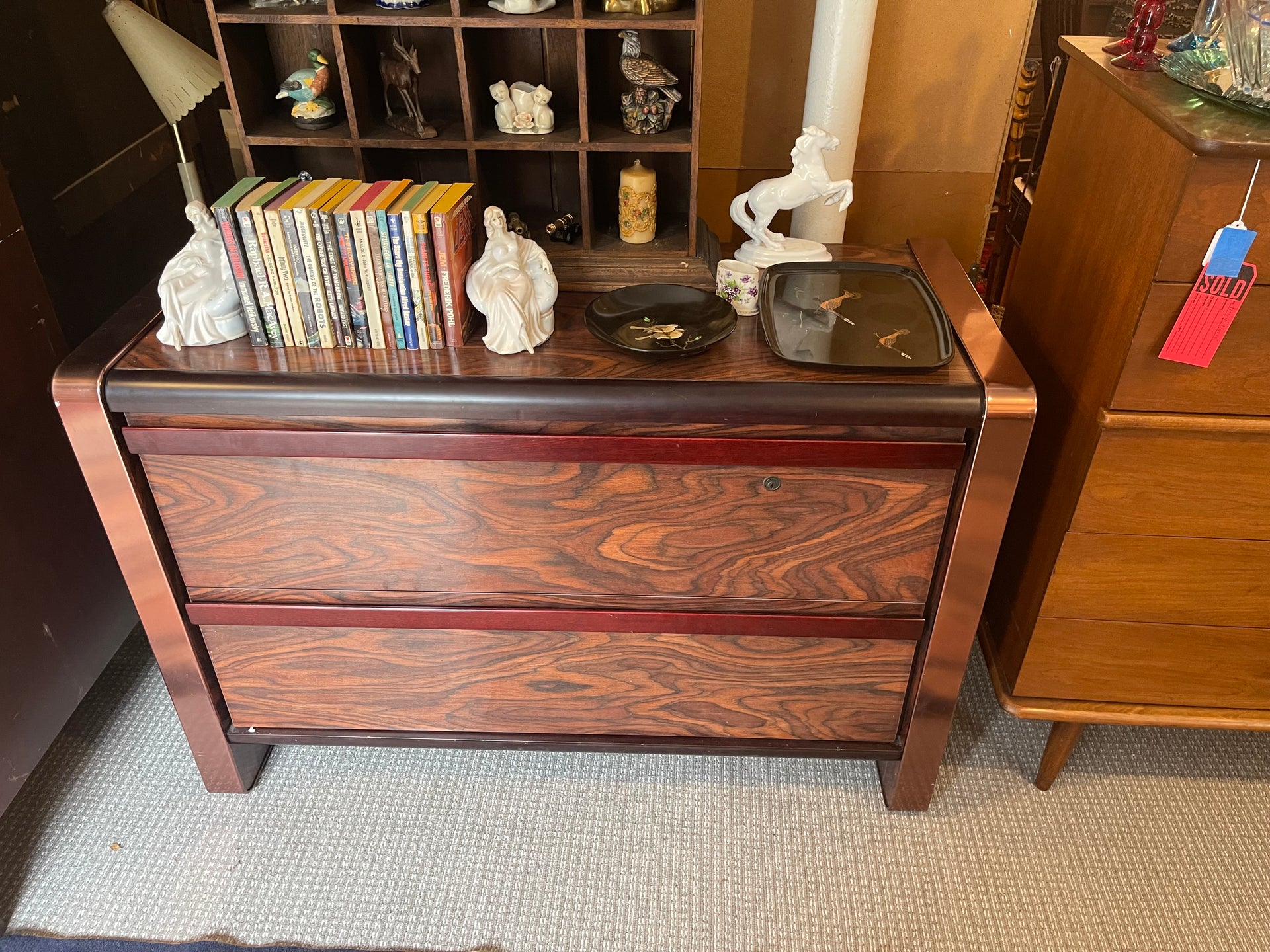High End Rosewood Filing Cabinet