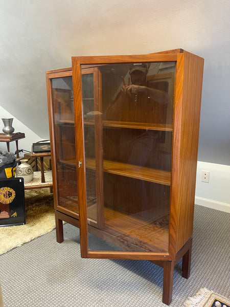 Nissenbaum & Sons Glass-Fronted Teak Cabinet