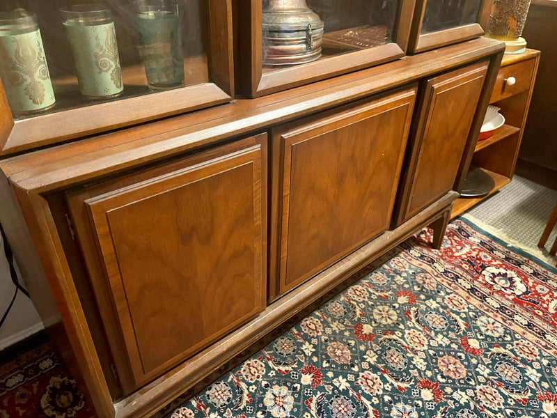 Midcentury Modern Walnut Hutch by United Furniture Co.