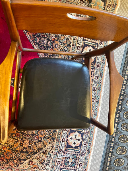 Midcentury Modern Walnut Dining Table & Six Chairs