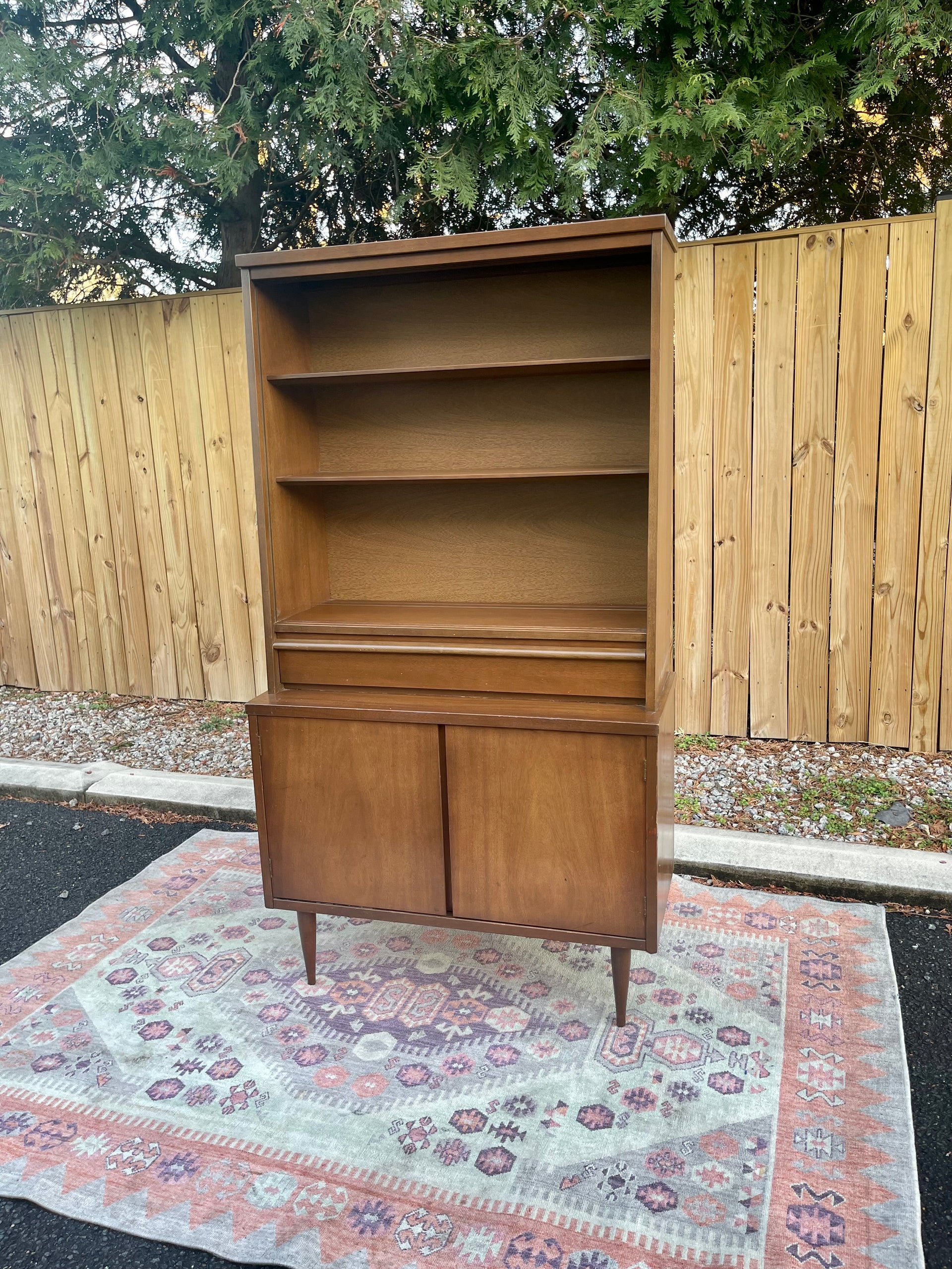 MCM Petite Walnut Cabinet or Hutch