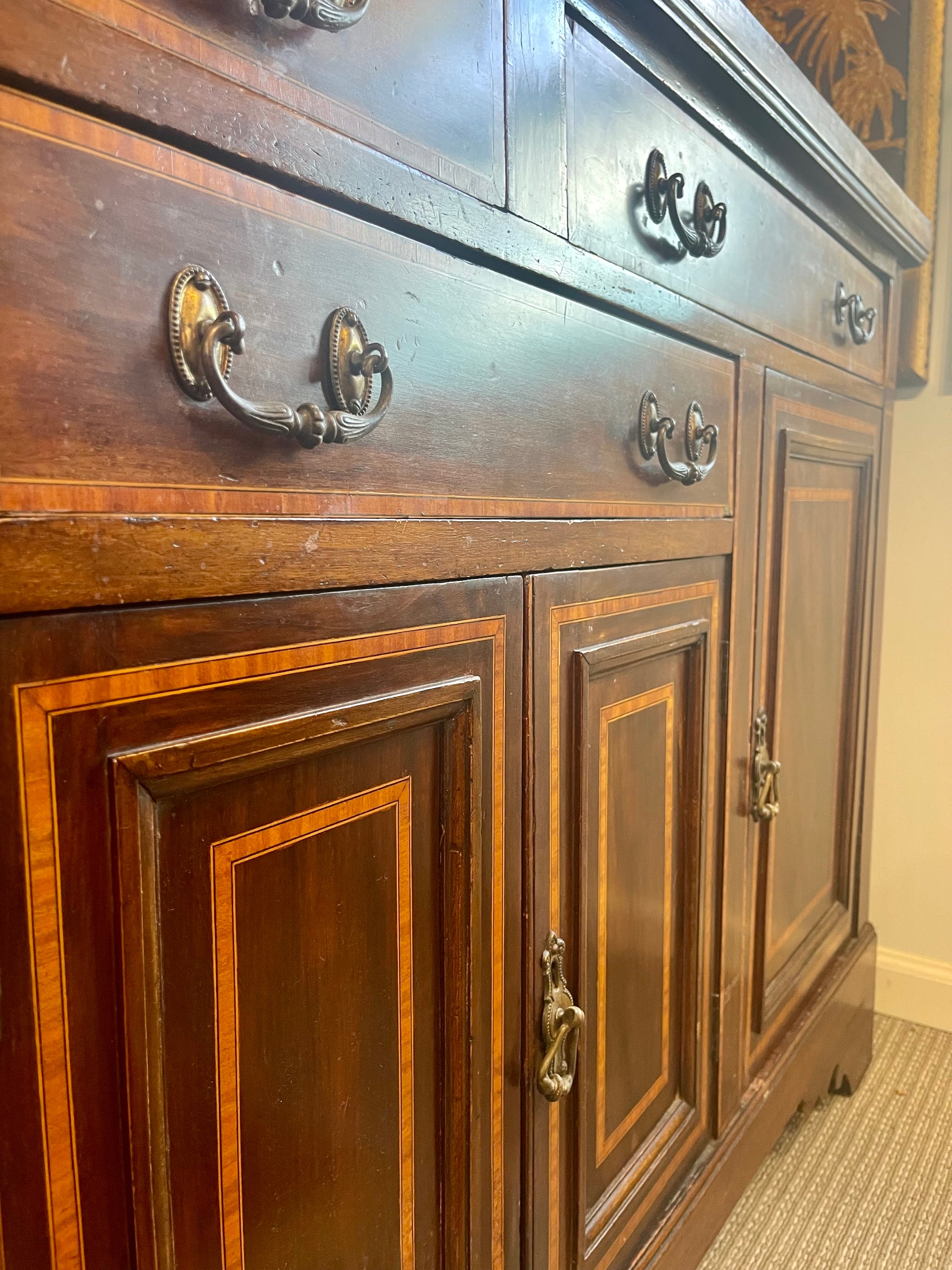 Antique French Provincial Mahogany Sideboard