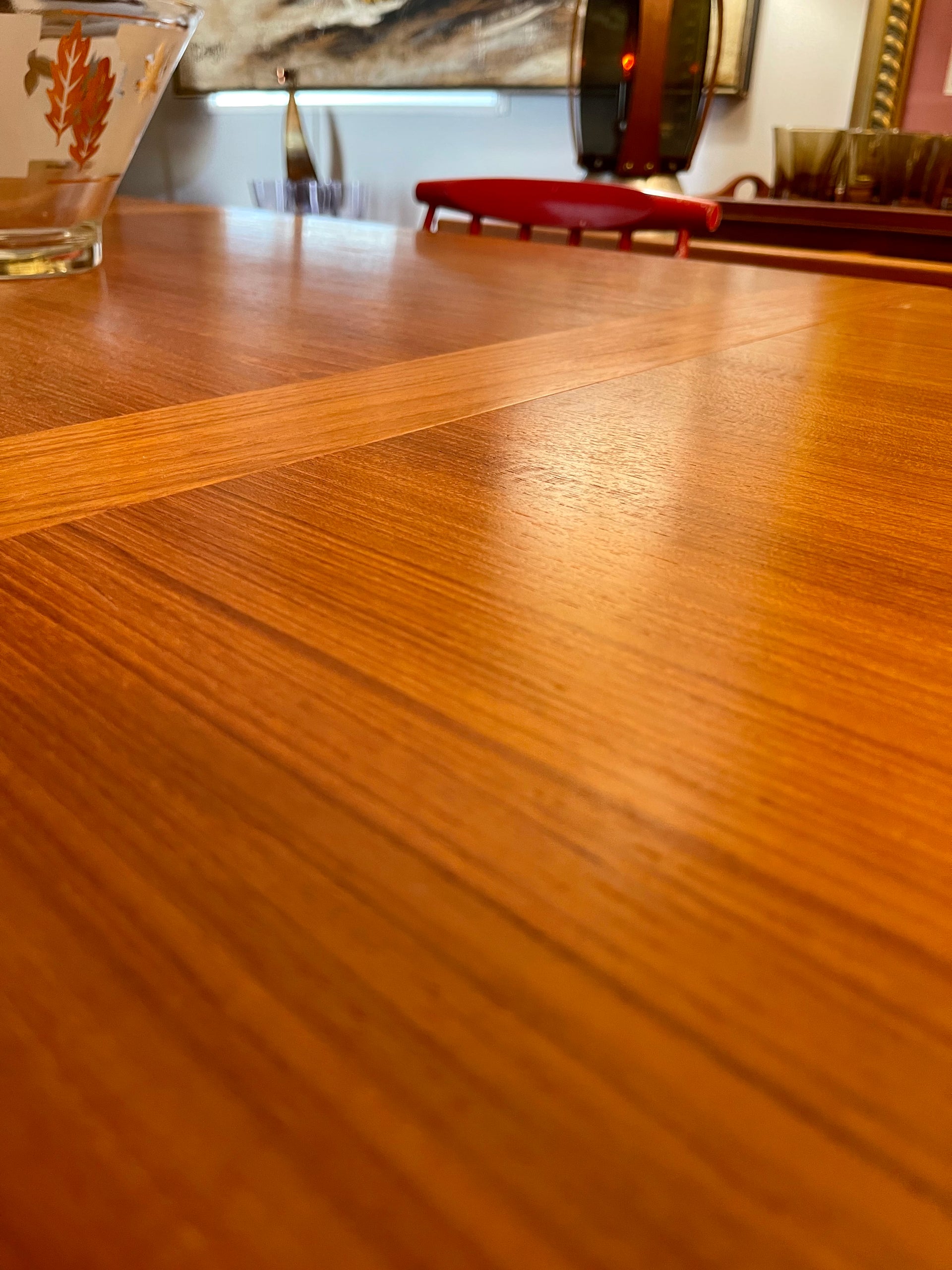 Danish Teak Petite Dining Table with Two Leaves