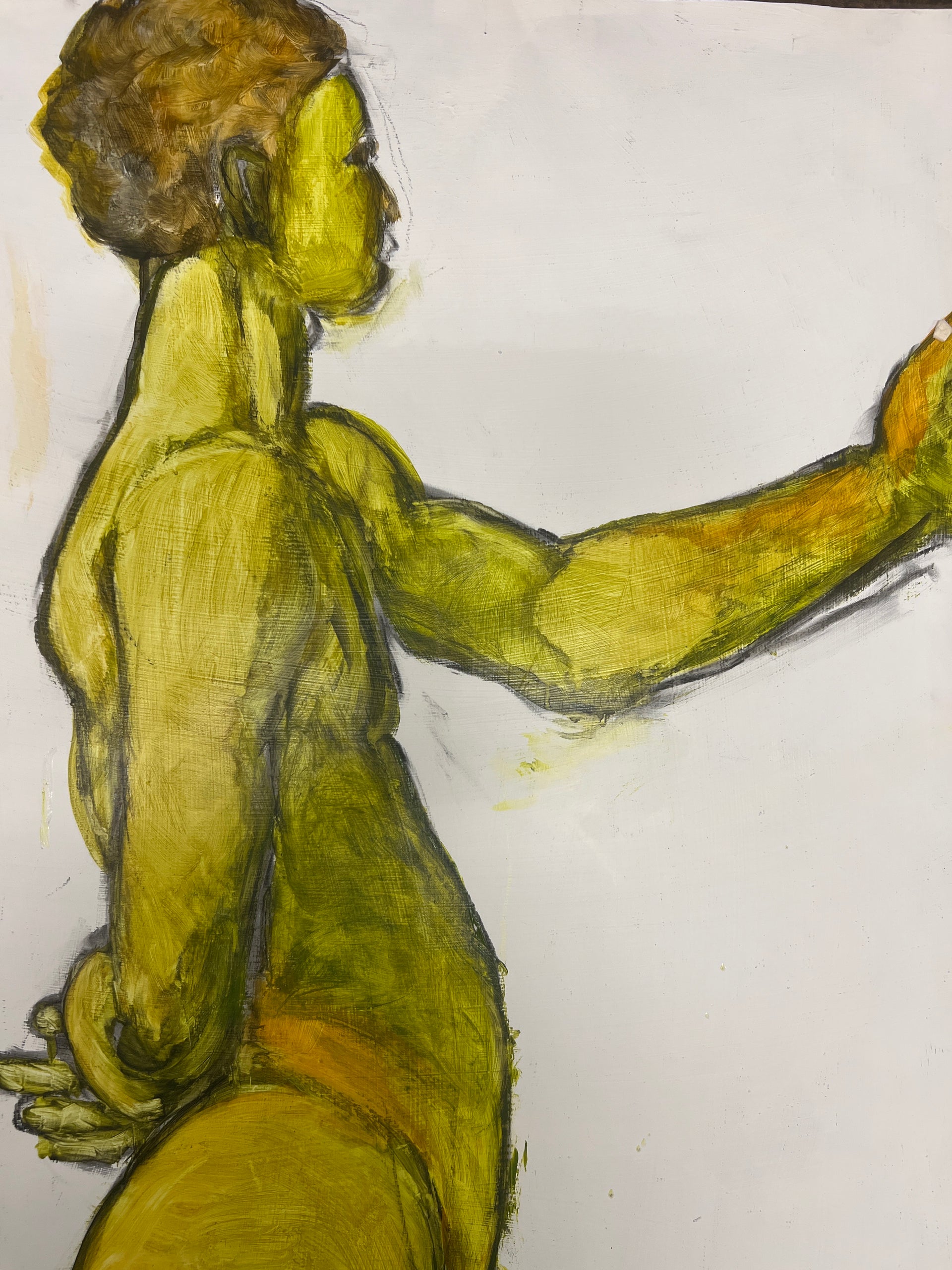 Yellow Man Sans Pants in Acrylic (Nina Gelin-Meier Collection)