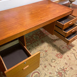 Large Teak Desk Bent Silberg Mobler Made in Denmark