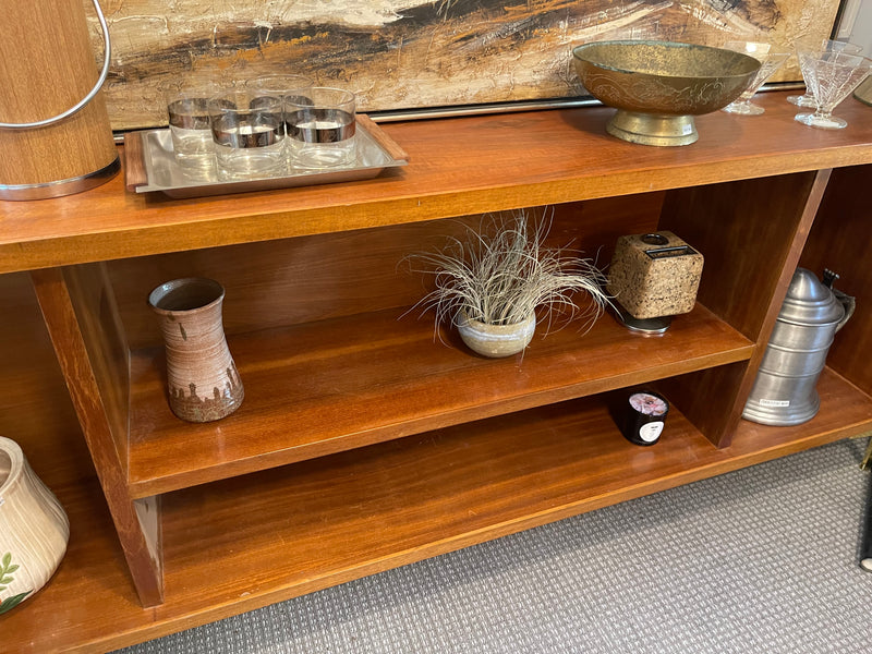 Reclaimed Antique Walnut Low Bookshelf or Media Stand