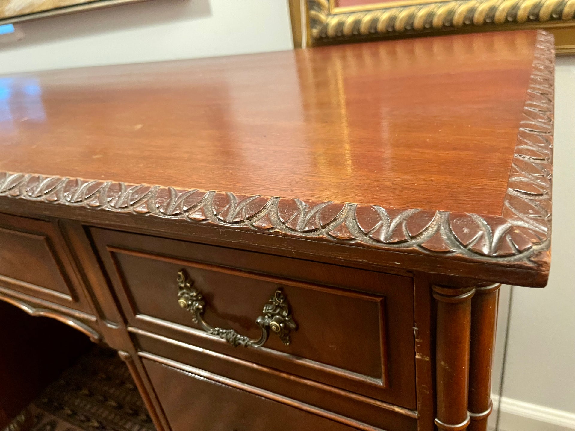 Antique Georgian-Style Mahogany Desk