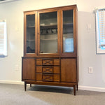 Midcentury Modern Petite China Cabinet by Bassett