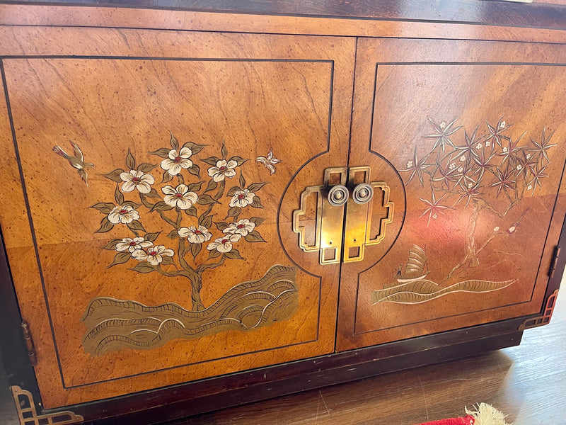 Vintage Asian-style Bar Cabinet or Server by Bassett