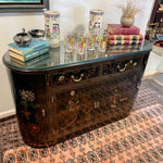 Vintage Black Lacquered Home Bar or Buffet