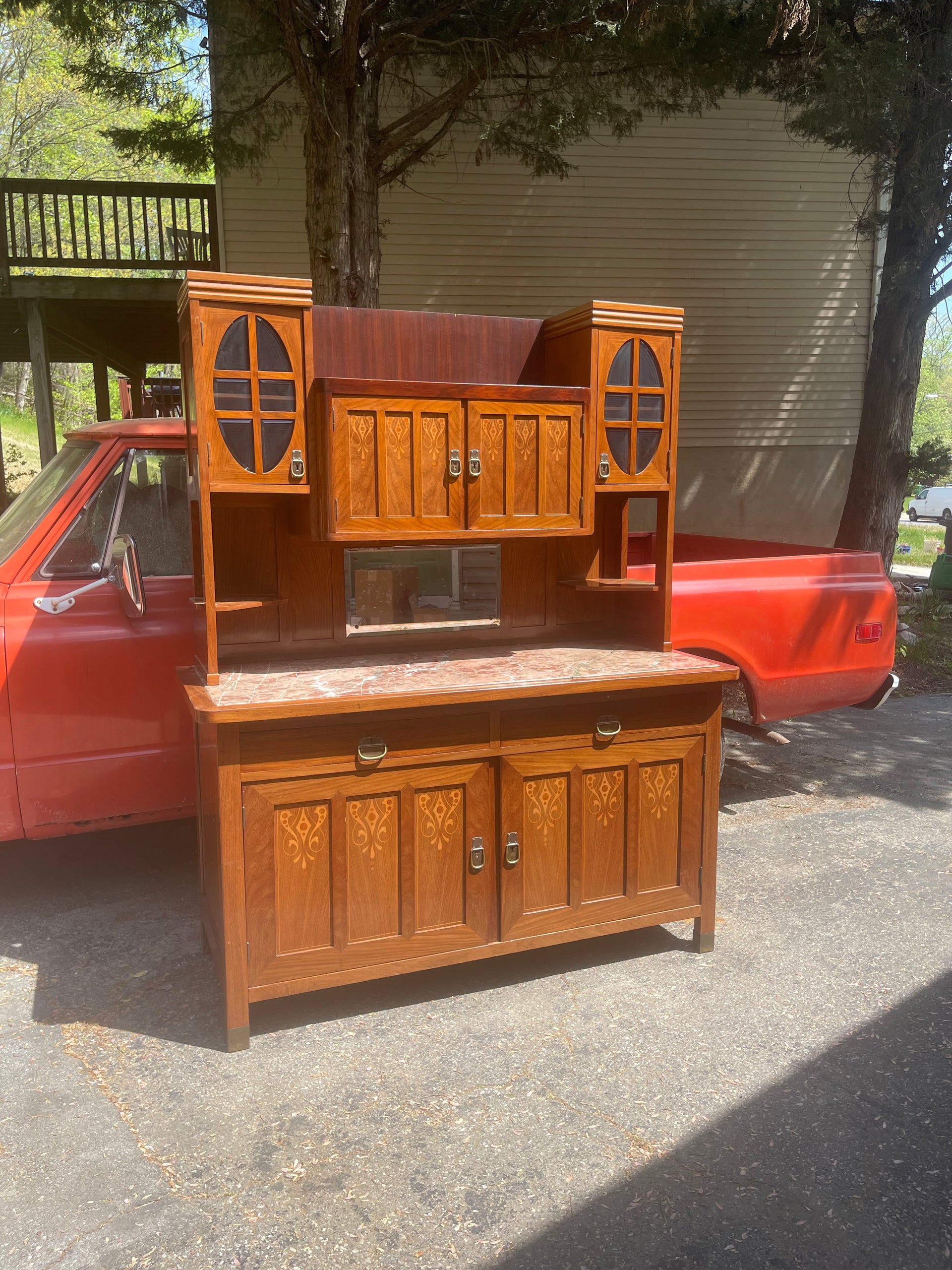Antique Arts and Crafts Style German Buffet