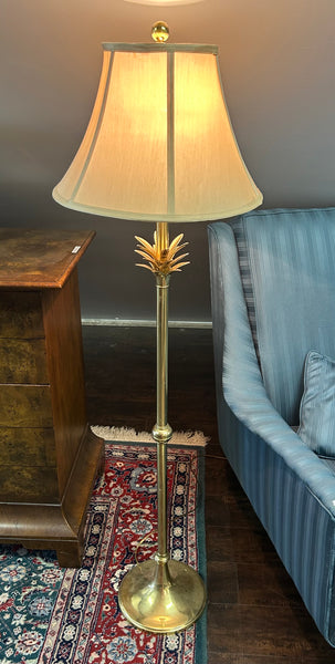 Stiffel Brass Pineapple Floor Lamp