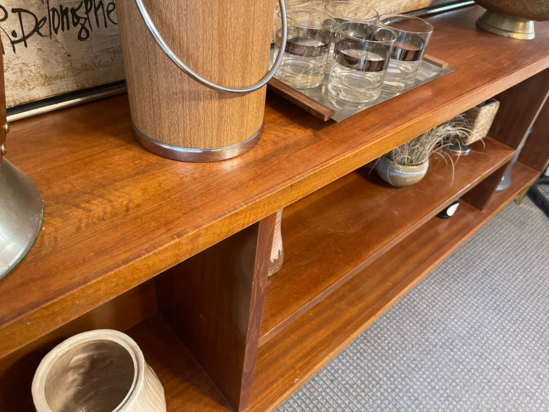 Reclaimed Antique Walnut Low Bookshelf or Media Stand