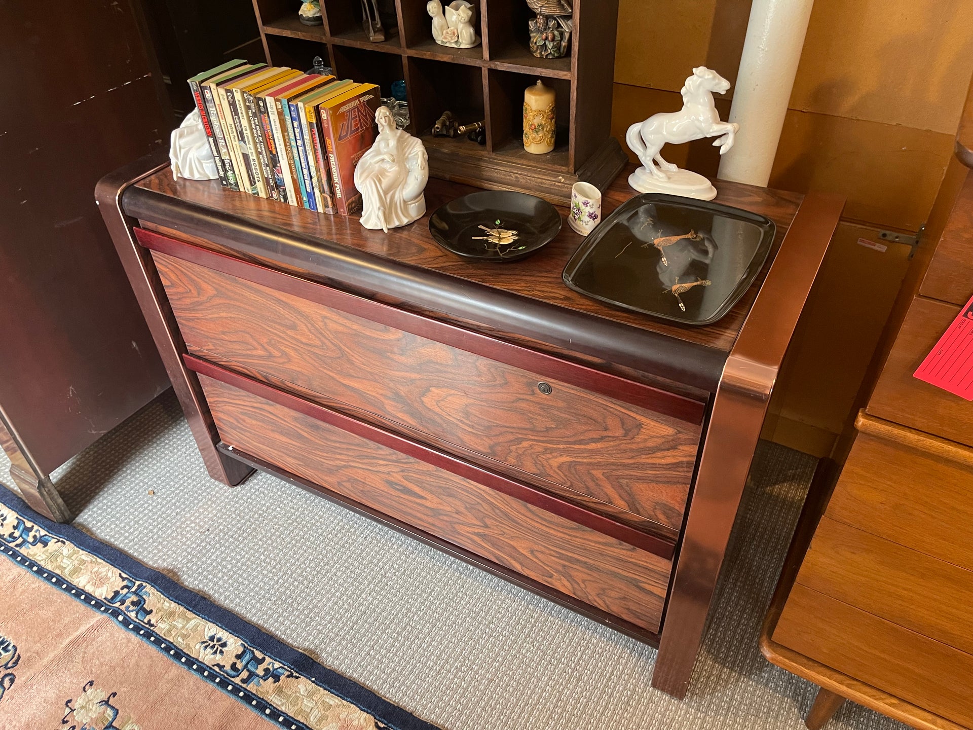 High End Rosewood Filing Cabinet