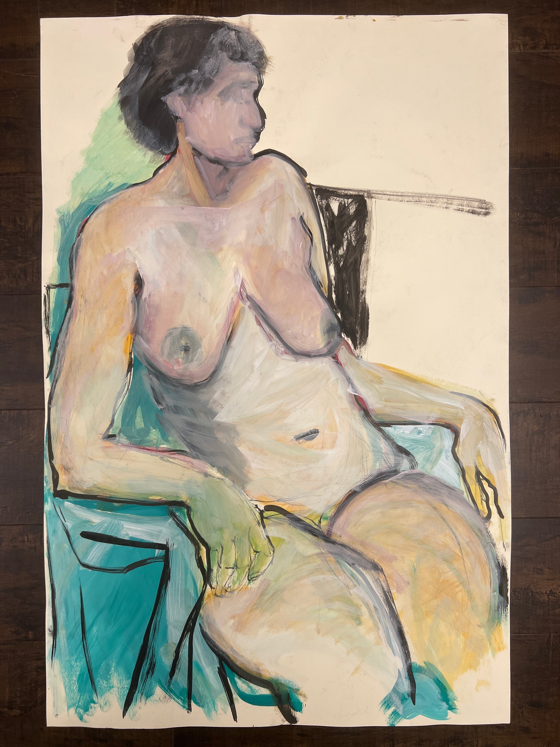 Woman Sitting in Acrylic (Nina Gelin-Meier Collection)