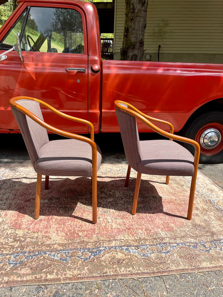 Vintage Ward Bennett for Brickel Furniture Designer Upholstered Chairs