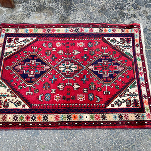 Persian Hand-knotted Vintage Wool Rug