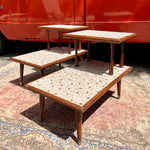Two-Tiered Mosaic Tile Accent Tables