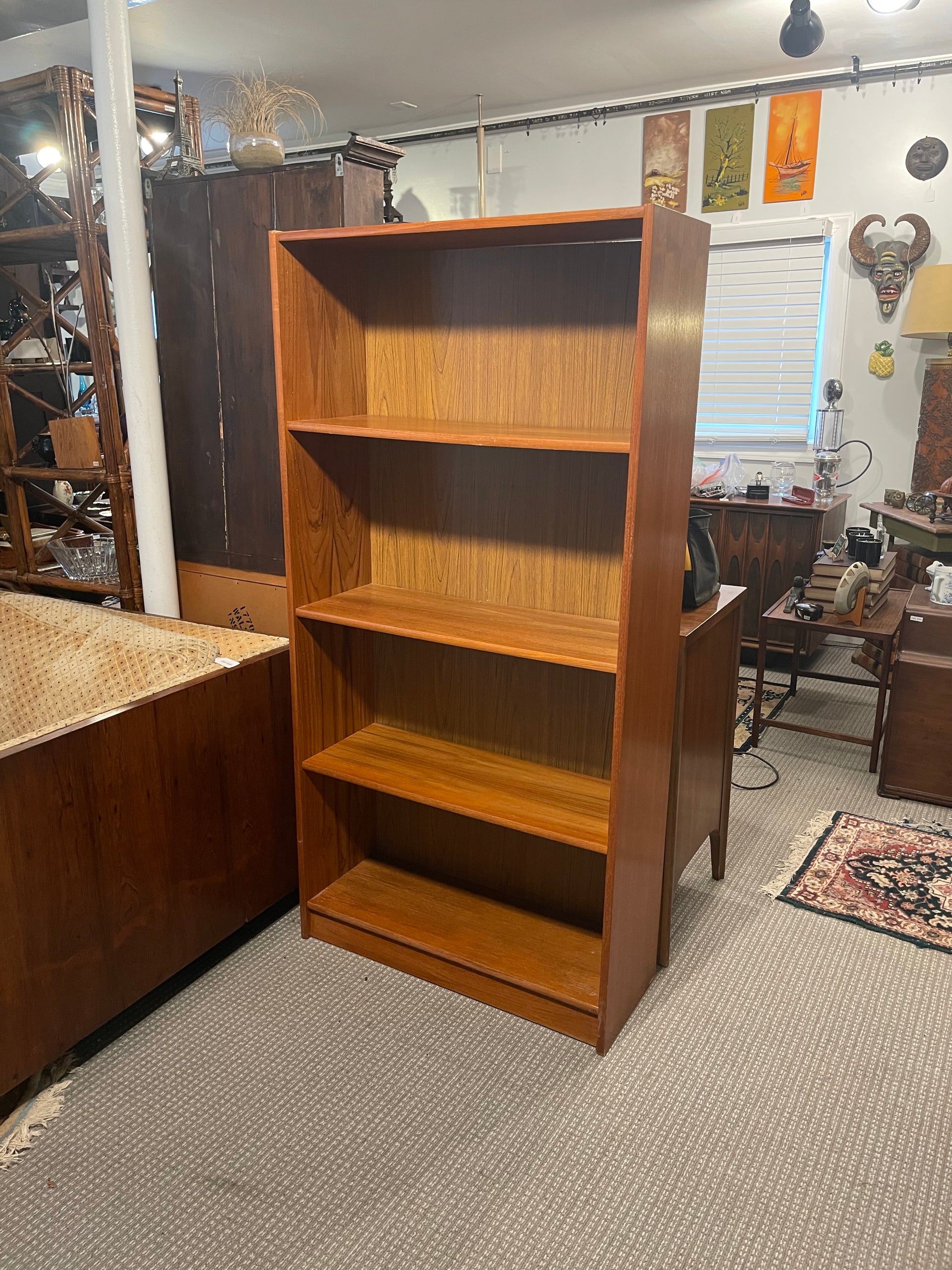 Petite Scandinavian Teak Bookcase