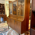 Midcentury Modern Walnut Petite China Cabinet from Kroehler