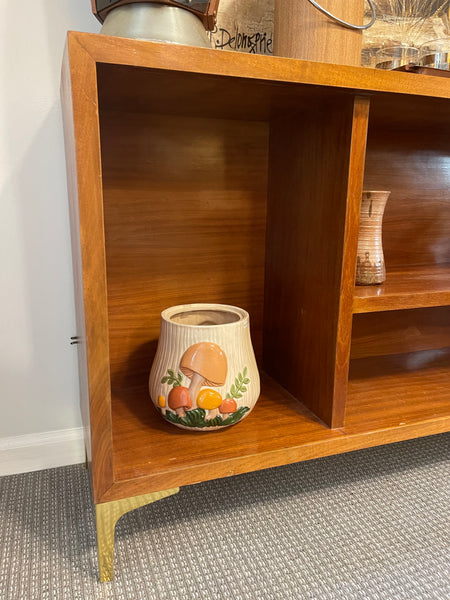 Reclaimed Antique Walnut Low Bookshelf or Media Stand