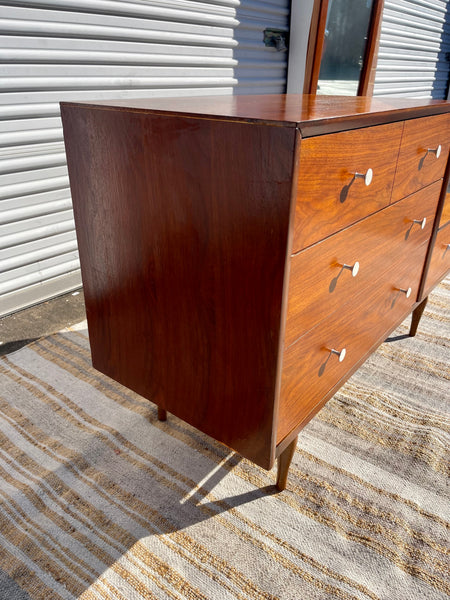 Midcentury Modern Chest of Drawers with Mirror by Harmony House