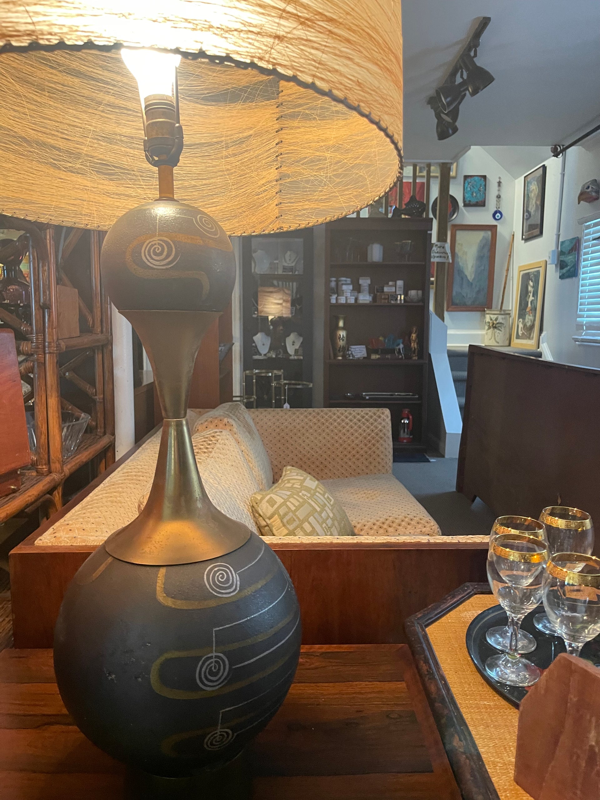 Large Funky Mid-century Modern Lamp