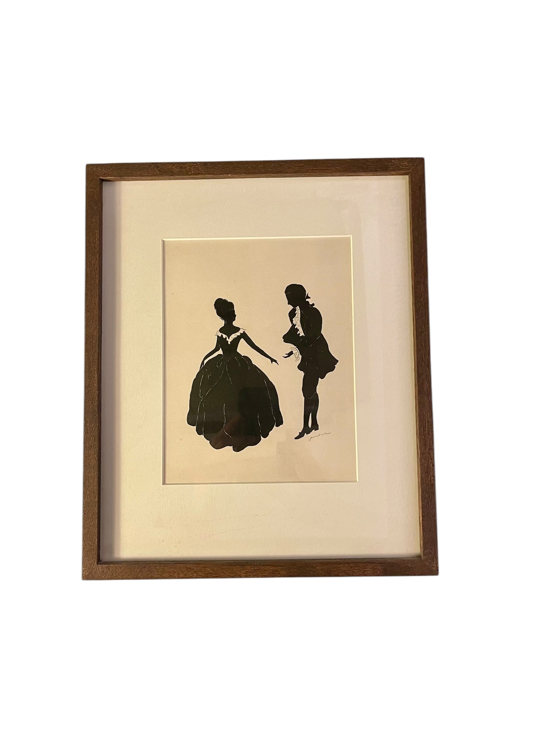 Original Brush & Pen Silhouette Signed by Artist