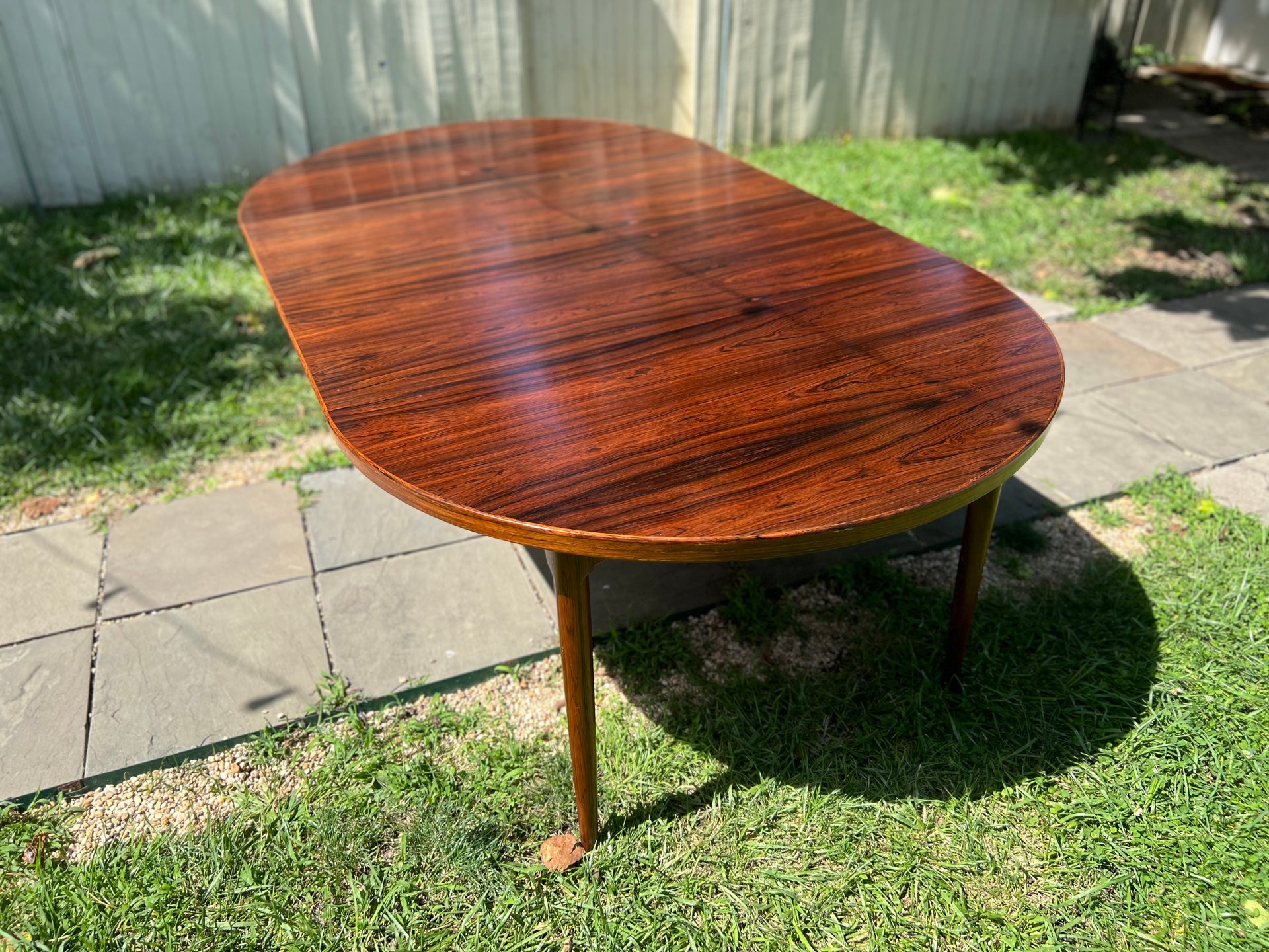 Vintage Rosewood Scandinavian Modern Dining Table & Coffee Table