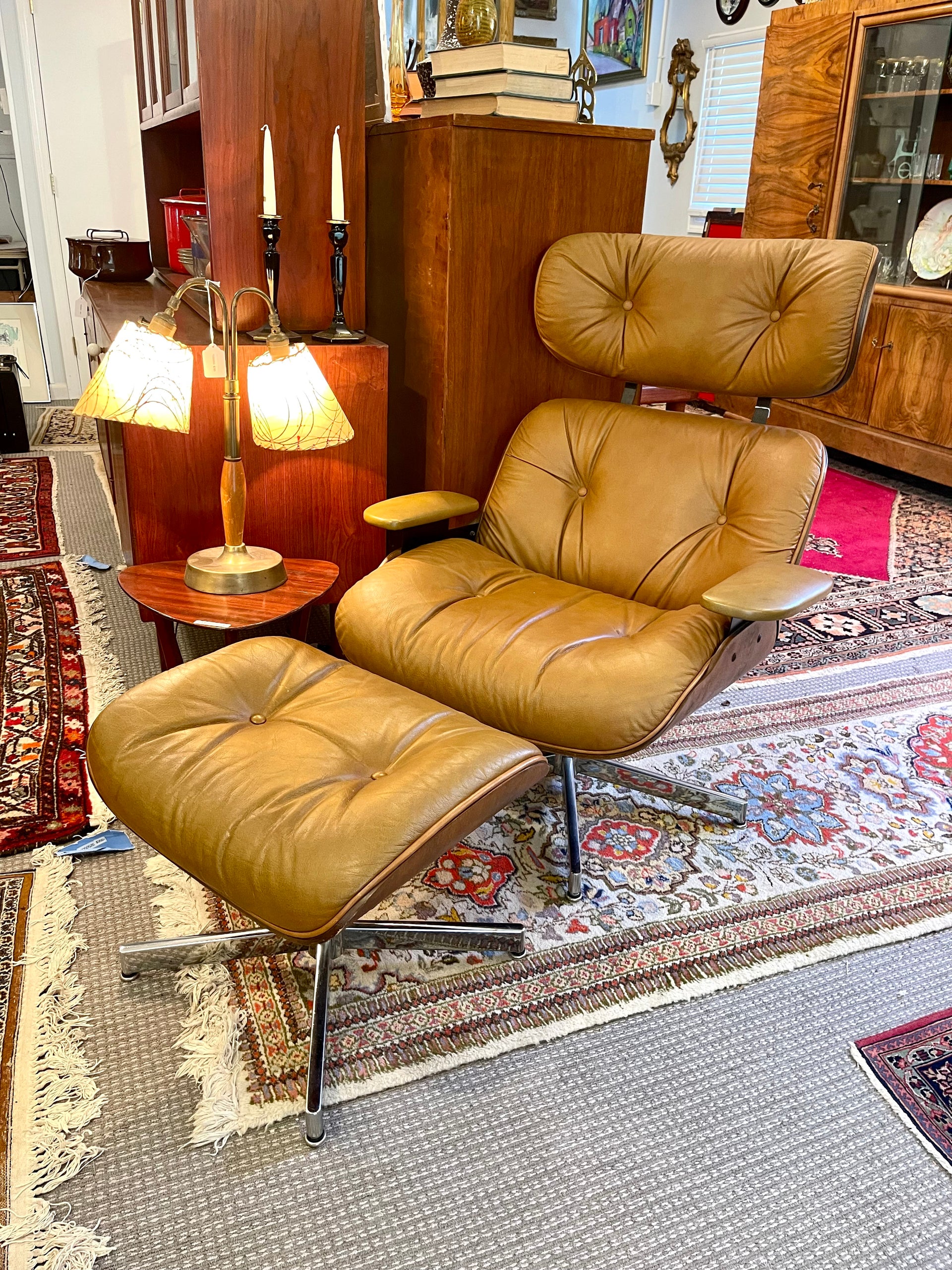 Vintage Eames Plycraft Lounge Chair and Ottoman