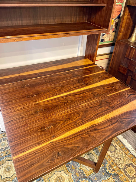 Fully Refinished Scandinavian Modern Rosewood Wall Unit & Gate-leg Table