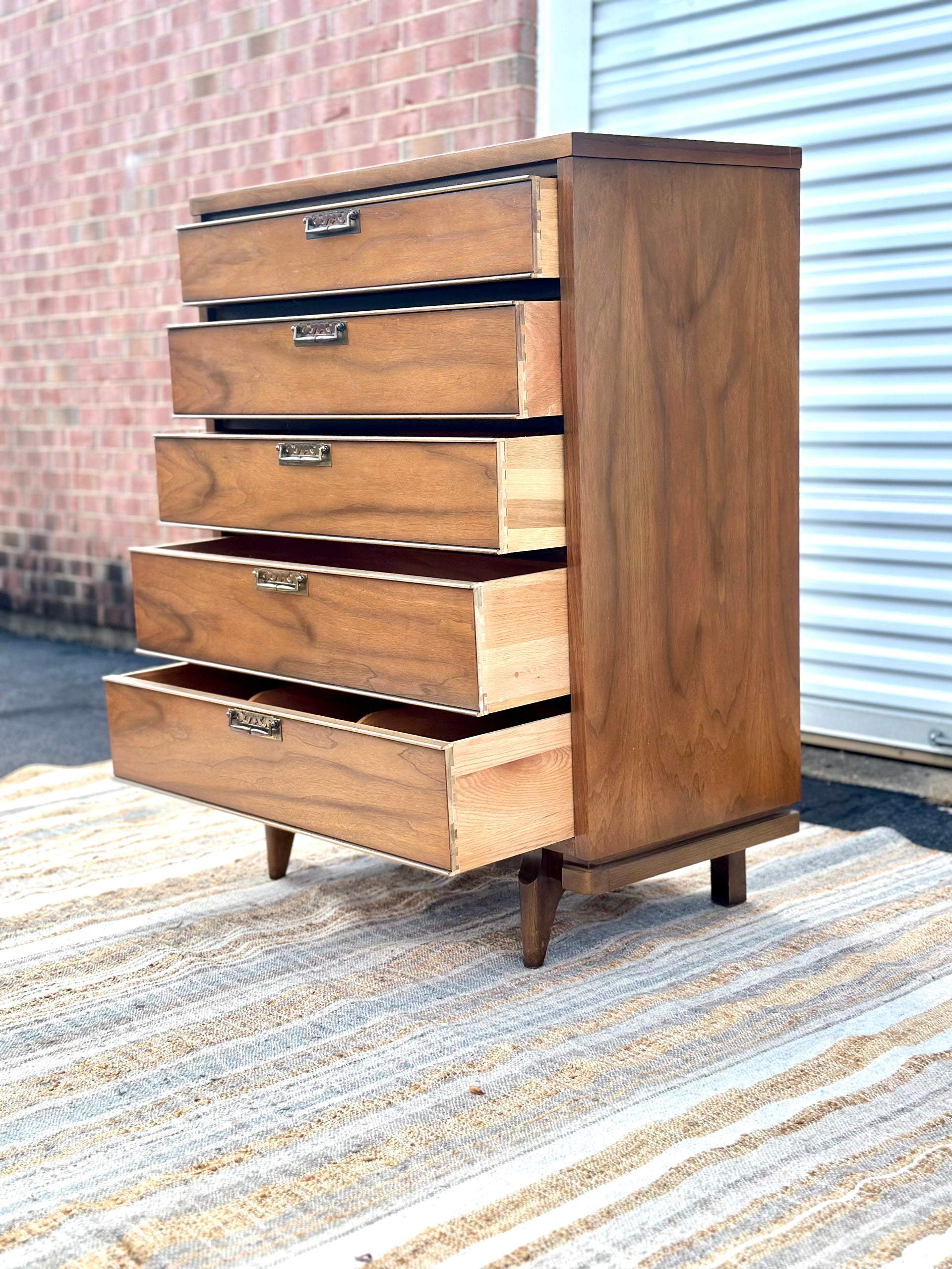 United Furniture Co. Midcentury Modern Tallboy Dresser