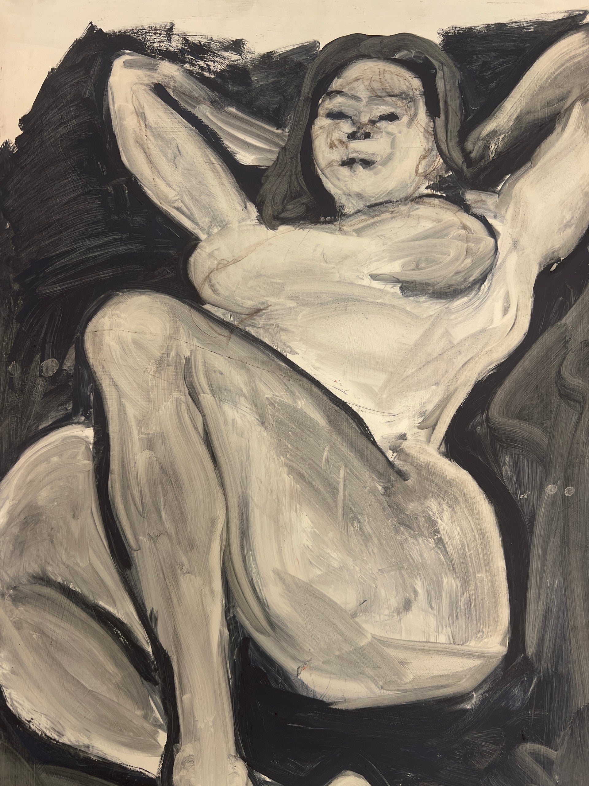 Woman Lounging in Blue (Nina Gelin-Meier Collection)