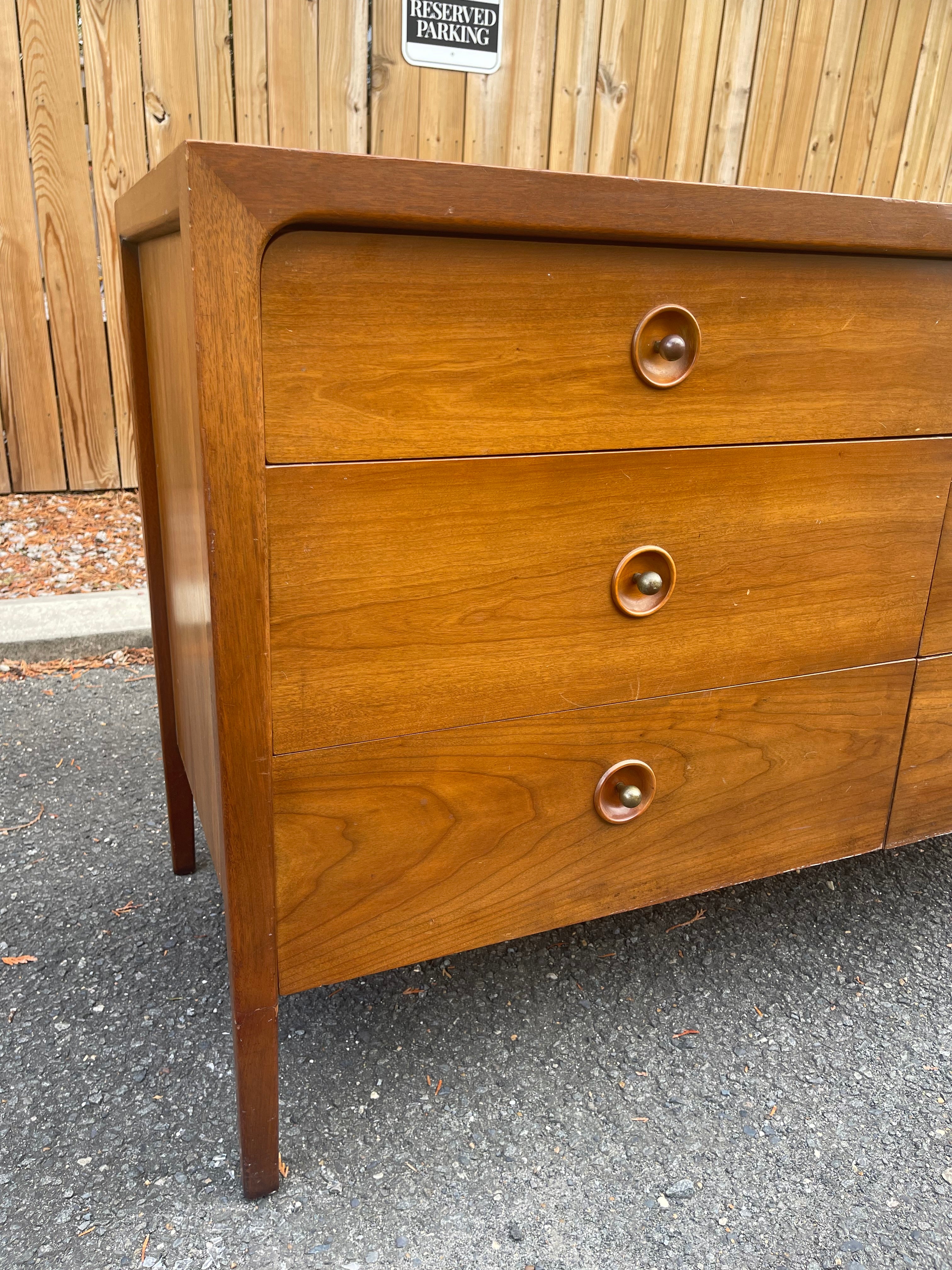 drexel mid century modern dresser Drexel Counterpoint Walnut Dresser #2