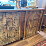 Lane “Pueblo” Brutalist Nine Drawer Lowboy Dresser