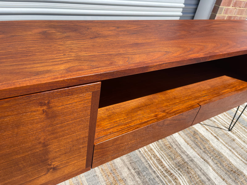 Danish Modern Teak Custom Console Table