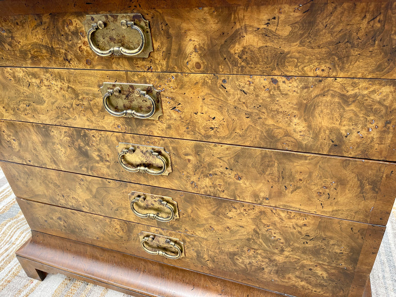 Vintage Tomlinson Furniture Burled Chest of Drawers