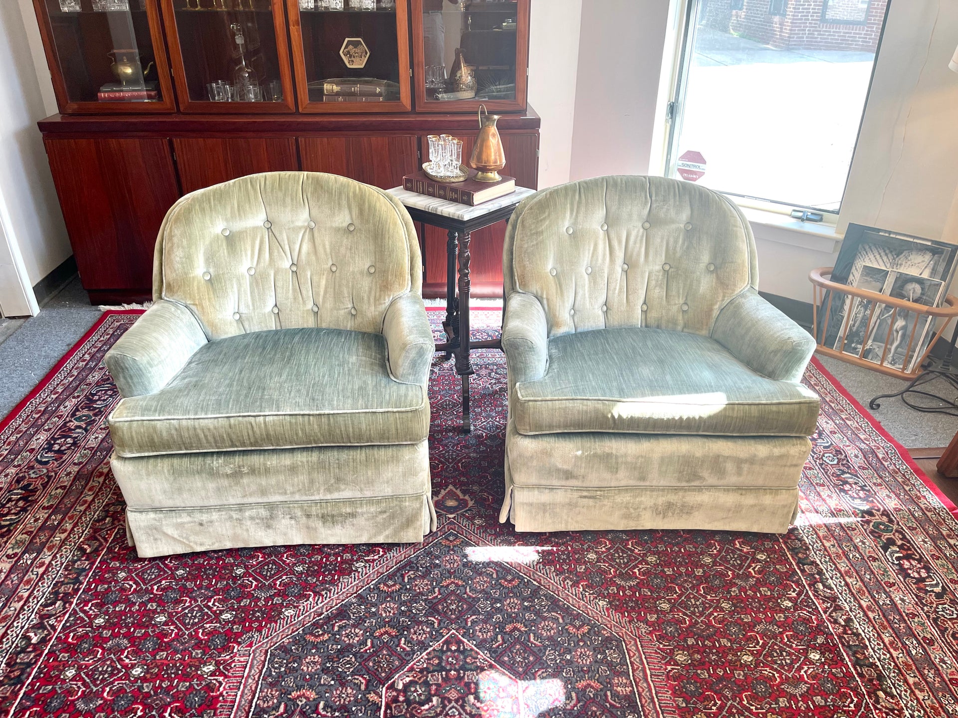 Clyde Pearson for Lane MCM Upholstered Club Chairs